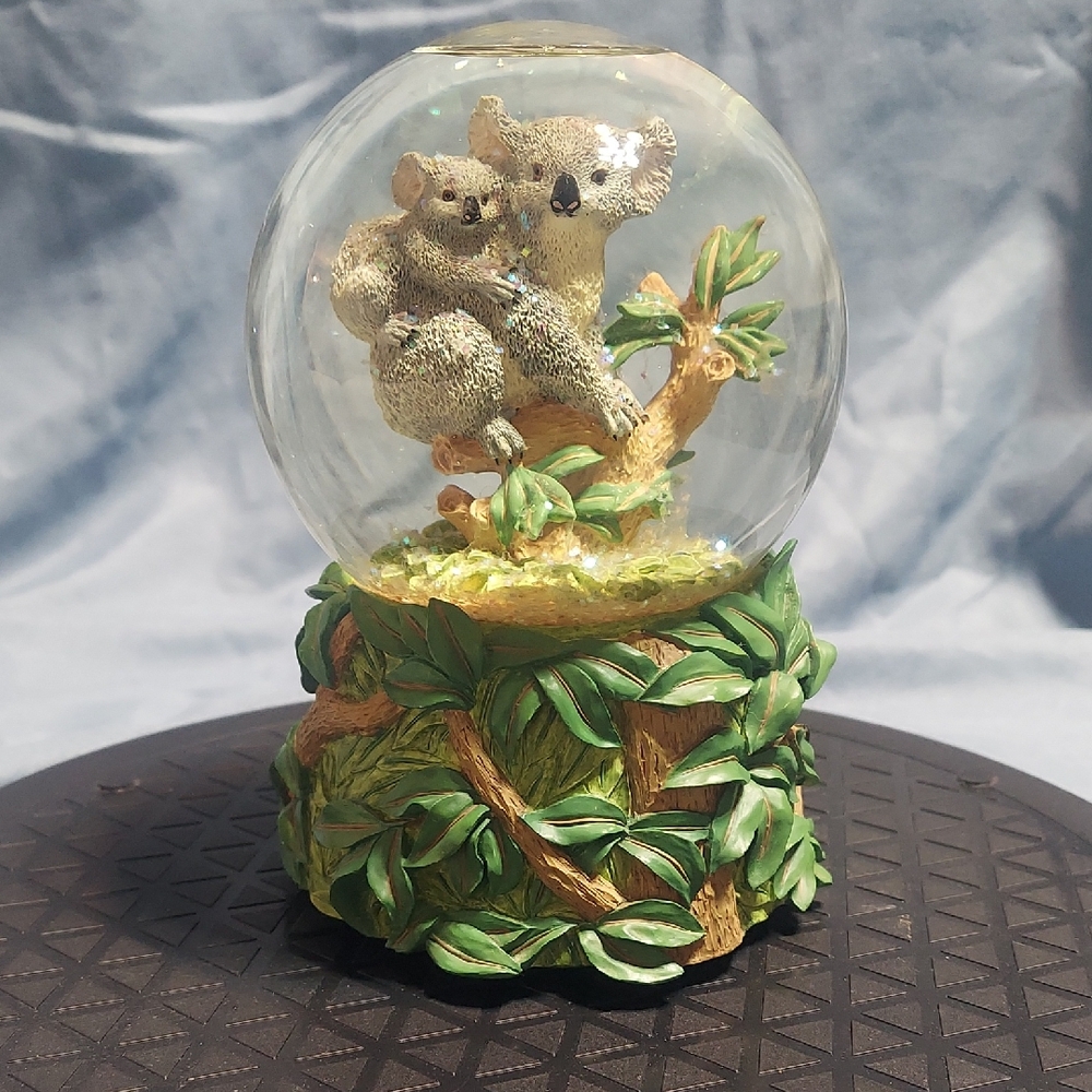 Rare 1997 San Francisco Music Box Co. Koala Musical Snow Globe "You & Me"